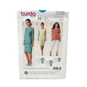 Burda Style 6779 Dress Tunic US 10-22 EUR 36-48 Lace Semi-Fitted